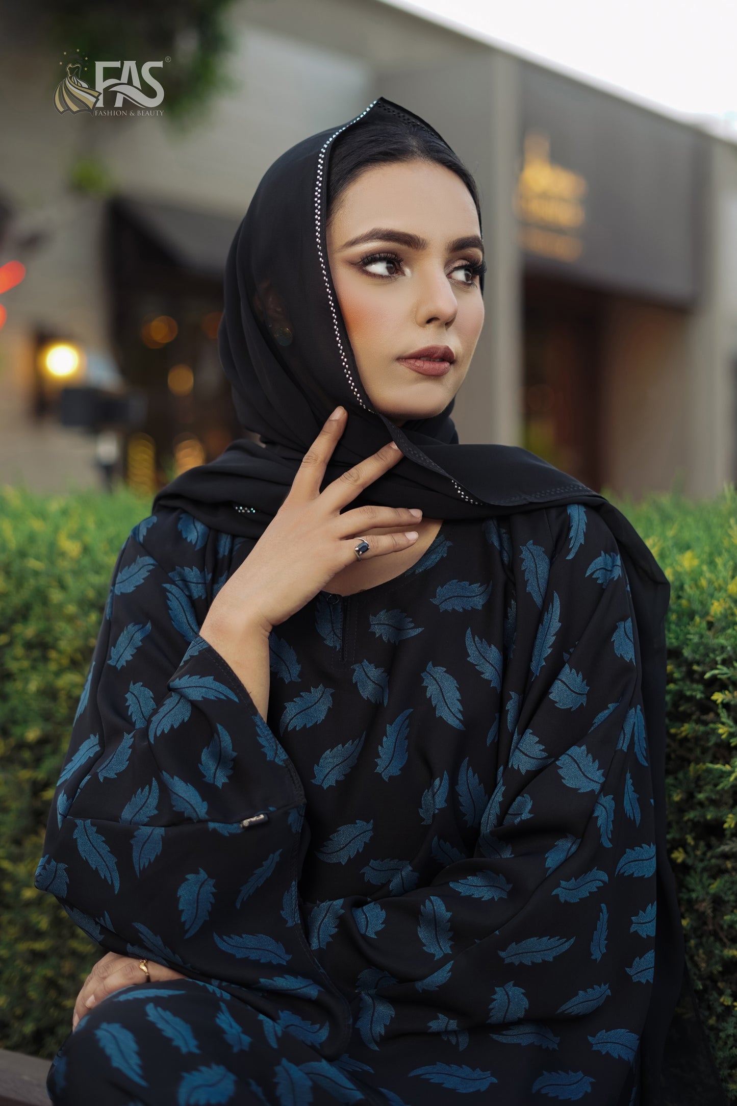 FAS Printed Abaya-BL