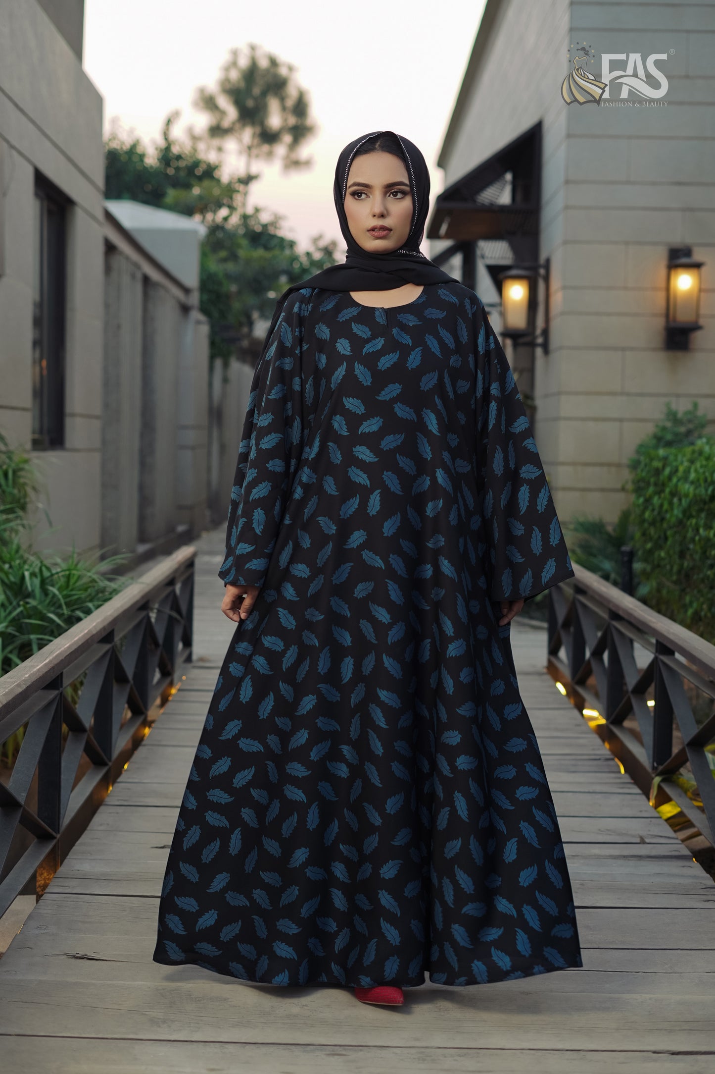 FAS Printed Abaya-BL