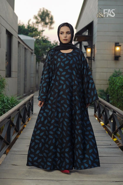 FAS Printed Abaya-BL